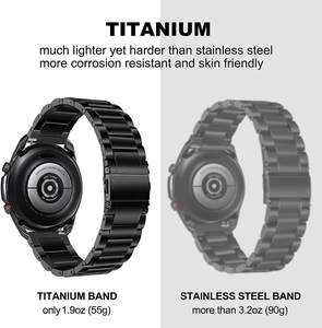 Pulsera de negocios de lujo para <span class=keywords><strong>Huawei</strong></span> <span class=keywords><strong>Watch</strong></span> 3 Band <span class=keywords><strong>GT</strong></span> <span class=keywords><strong>2</strong></span> <span class=keywords><strong>Pro</strong></span> GT2 Correa de metal Titanio para Samsung <span class=keywords><strong>Watch</strong></span> 5 44mm Correa de reloj - Product Image 4