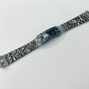 Correa de Reloj de Acero Inoxidable Sólido de 20 mm de Ancho con Hebilla de Ajuste Fino y Cierre Deslizante de Cinco Eslabones - Product Image 3