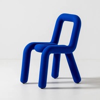 Fauteuil de vanité en cachemire, chaise de loisirs moderne, design audacieux et coloré, mobilier de luxe pour salon