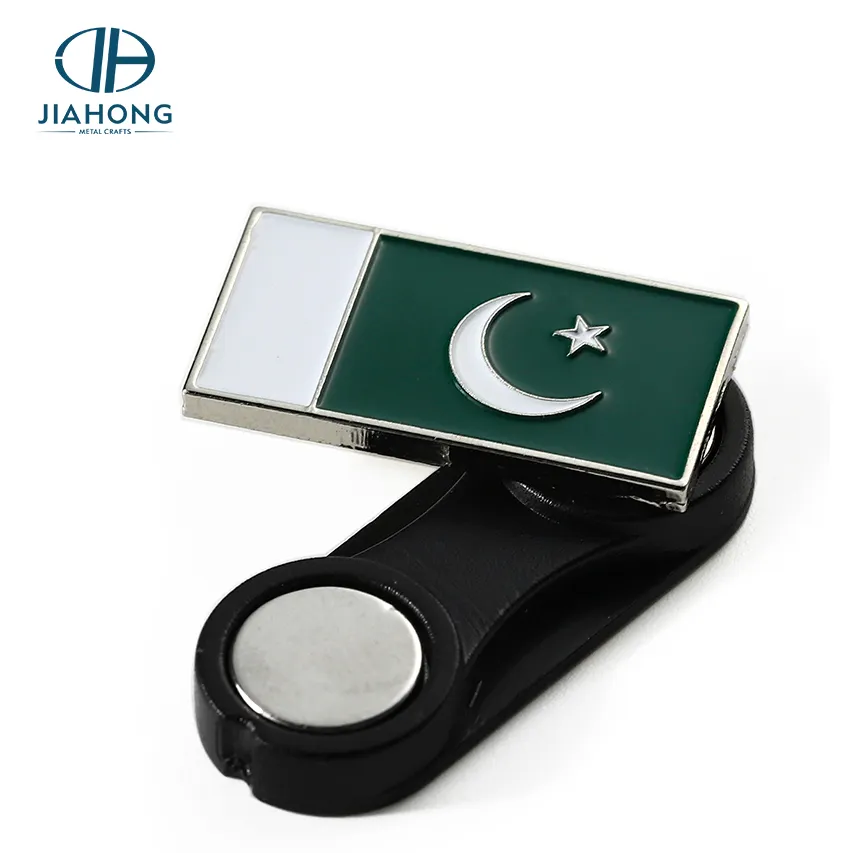 Souvenir Pakistan spilla magnetica in metallo spilla smaltata morbida a forma di Logo personalizzato distintivo magnetico sfuso per uomo vestito