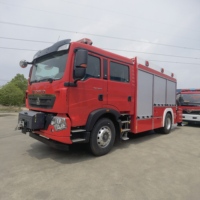 Camion de sauvetage multifonctionnel SINOTRUK HOWO 8CBM avec grue à flèche articulée de 5t, véhicule de pompiers