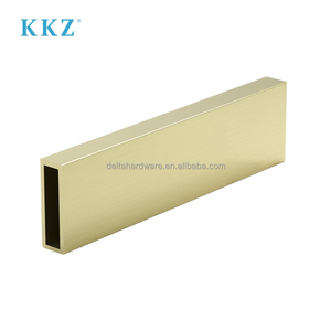 Kz חדרי אמבטיה נירוסטה 10 x30mm צינור תמיכה מרובע צינור מקלחת זכוכית הזזה דלת מסילה - Product Image 6