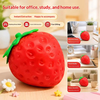 Jouet anti-stress en forme de fraise à presser, en TPR à rebond lent, boule de décompression parfumée à la fraise