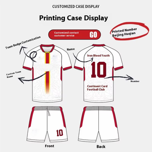 Maglie da calcio personalizzate per Club retrò <span class=keywords><strong>serie</strong></span> completa personalizzabili divise per squadre di allenamento sportive da competizione per abbigliamento estivo - Product Image 3