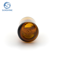 Cash Commodity 15ml Flacons en verre moulés par injection stériles ambrés transparents avec bouchon en caoutchouc