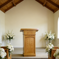 Pupitre de sermons en bois de style minimaliste, mobilier classique pour cérémonies religieuses, idéal pour écoles et théâtres