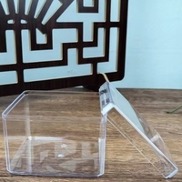 Conteneurs en plastique transparent jetables en gros, gobelets à dessert carrés avec couvercle, boîte à gâteau mousse, emballage