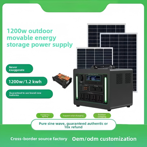 Station d'alimentation portable extérieure grande capacité la plus vendue avec batterie LiFePO4 et écran numérique 1200W/12kWh pour camping-cars et camping - Product Image 2