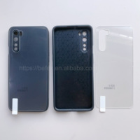 Coque arrière de téléphone en verre trempé avec rainure, étui noir vierge pour impression UV pour ONEPLUS NORD