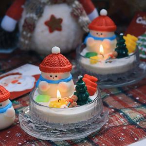 Vela Aromática Hecha a Mano con Forma de Muñeco de Nieve, Cera de Soja, Regalo de Navidad, Decoración para Dormitorio, Regalo de Cumpleaños - Product Image 4