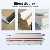 Machine de chantournage automatique de type L à commande PLC pour panneaux de porte d'armoire de cuisine en PUR/EVA