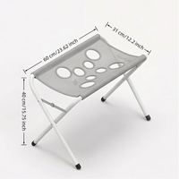 Table de toilettage pour animaux de compagnie en acier inoxydable, pliable, réglable en hauteur, avec hamac, station de bain pour chiens et chats, anti-rayures