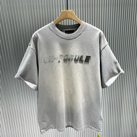 T-shirt pour homme personnalisé en coton 100% surdimensionné, imprimé DTG, style streetwear, lavage à l'acide, anti-rides, tissu respirant, design d'impression unique