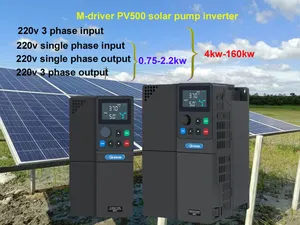 M sürücü güneş su pompası invertörü 4kw 5.5kw 3 fazlı 380v 440v su pompası için VFD