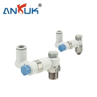ANRUK SC2 Vanne de régulation de débit d'air de qualité industrielle à installation facile par raccordement rapide 1,0 MPa pour ligne d'assemblage