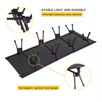 Lit pliant moderne pour le plein air, capacité 350 kg, 75*210*39 cm, durable, léger, en alliage d'aluminium, pour adultes, camping