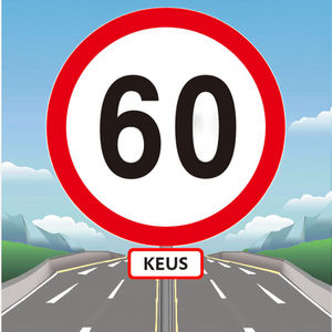 علامة حد السرعة لحركة المرور على الطرق ، يمكن تخصيص العلامة العاكسة للوحة الألومنيوم ونمط مخصص - Product Image 4