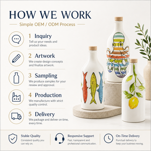 Bottiglia per Olio d'Oliva <span class=keywords><strong>in</strong></span> <span class=keywords><strong>Ceramica</strong></span> Ecologica con Tappo <span class=keywords><strong>in</strong></span> Sughero e Motivo Personalizzato per Cucina - Product Image 6