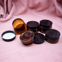 Stock de fabrication pour emballages cosmétiques : Pots et flacons en plastique ambré de 50ml, 100ml, 120ml, 200ml, 500ml pour crèmes cutanées et films capillaires