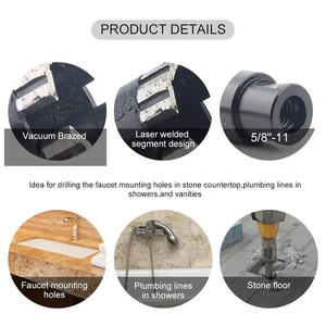 1-3/8 Inch <strong>Diamond</strong> <strong>Core</strong> <strong>Drill</strong> <strong>Bits</strong> for Hard Stone Concrete Marble Granite Brick Laser Welded Dry or Wet Hole Saw