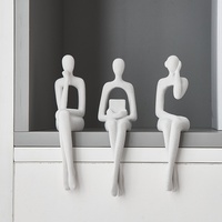 Figurine abstraite en résine de luxe nordique, Penseur, Art moderne, Décoration pour salon, chambre à coucher, salle à manger, Livraison gratuite