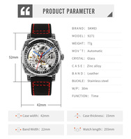Skmei — montre-bracelet en cuir étanche pour hommes, accessoire mécanique et automatique, de Sport, de mode, nouvelle collection 9271