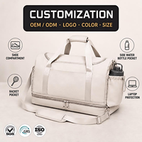 Sac de sport extensible 40L imperméable personnalisé pour fabricants, avec compartiment à chaussures ventilé et porte-bouteille à cordon, idéal pour la gym et le travail