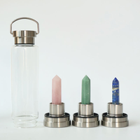 Bouteille d'eau en verre de quartz personnalisée avec logo, 500 ml, pour festivals en plein air, à boire directement lors de fêtes et d'événements