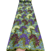 Dentelle Guipure Florale 3D de Luxe NI.AI en Tissu Soluble dans l'Eau Brodé avec Pierres pour Robe de Mariée et de Soirée