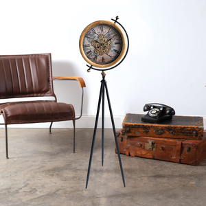 Hiện đại sang trọng mỹ đặc biệt lớn đứng sàn đồng hồ sáng tạo bánh xoay ba chân trang trí đồng hồ treo tường cho cuộc sống - Product Image 5