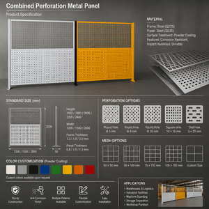 Panneau décoratif perforé en aluminium à double zone, visibilité supérieure, intimité inférieure, pour clôture de jardin, cloison extérieure - Product Image 3