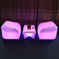 Table basse en acrylique illuminée à 16 couleurs changeantes, personnalisable par le fabricant, produits rotomoulés en vogue