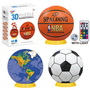 Telecomando Light-Up 60 pz DIA 11cm stampa UV <span class=keywords><strong>globo</strong></span> di plastica luna basket calcio 3D Puzzle educativo giocattolo fatto da te - Product Image 2