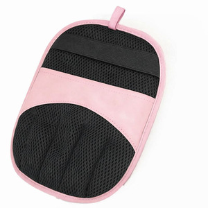 Gant de toilettage pour animaux de compagnie OEM, noir et violet, en maille avec éponge, pour le toilettage des chats à poils longs - Product Image 2