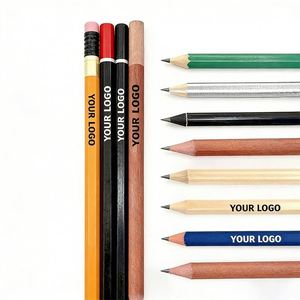 Proveedor de Artículos de Papelería para Regalos Promocionales al por Mayor, Lápices de Dibujo de Grafito Profesionales, Lápiz Redondo Negro HB al por Mayor con Impresión de Logotipo Personalizado - Product Image 1