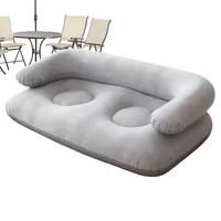 Canapé gonflable 2 places, chaise imperméable avec accoudoirs, canapé de camping, salon, voyage, pique-nique, jardin, plage, patio, intérieur, en plastique