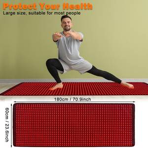 <span class=keywords><strong>Tapis</strong></span> de luminothérapie infrarouge à triple puce pour le corps entier, couverture LED pour la luminothérapie à domicile, le yoga et le bien-être - Product Image 4