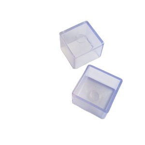 Square Tube Sleeve Foot Cover 30x30 Mm PVC Anti Slip <b>Leg</b> Protection Pad For <b>Table</b> Chair - Product Image 1