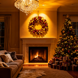 Guirlande <span class=keywords><strong>de</strong></span> Noël personnalisée, nouvelle, décorative, boule brillante, fleur, décoration murale, décoration <span class=keywords><strong>de</strong></span> porte, ornement festif, fabrication écologique - Product Image 4