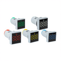 Série AD22, lampe indicatrice à bornes à vis, voltmètre, fréquencemètre, AC50~500V, 0~99HZ, LED personnalisable en couleur, 22mm, 50000