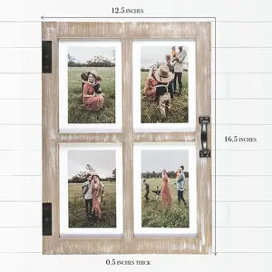 JUNJI Farmhouse Picture Frames Picture Frames Collage Wall Decor For Keeping Cards Tickets Souvenirs Baby Items