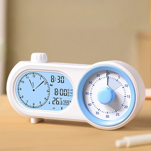 Minuterie visuelle 2 en 1 bon marché pour la salle de classe, enseignement, jeux, petite table, horloge numérique, station, réveil pour les élèves du secondaire - Product Image 1
