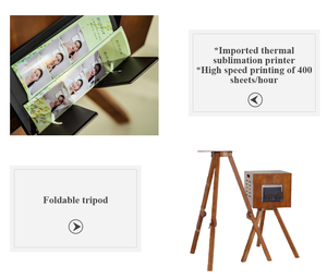 Machine de cabine photo automatique en bois rétro de haute qualité livraison rapide pour les fêtes, mariages et événements - Product Image 5