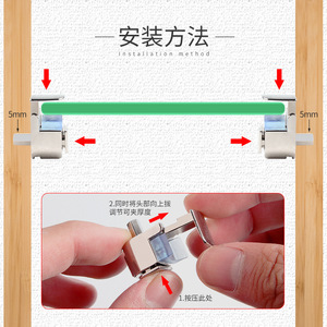 ตัวหนีบพาร์ทิชันแผ่นยางกันลื่นสำหรับยึดกระจกตู้ฮาร์ดแวร์ - Product Image 6