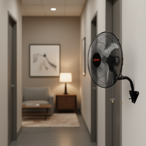 Ventilador de Pared Vevor de 20 Pulgadas, 3 Velocidades, Oscilante, Alta Velocidad, 4000 CFM, Comercial y Residencial, Interior, Negro - Product Image 2
