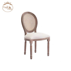 Chaises de salle à manger modernes pour banquet, fête, événement, hôtel, mariage, chaise Louis en bois