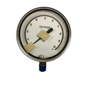 6 Inch SS304 Stainless Steel Brass Internal Master Test Pressure Gauge Manometer