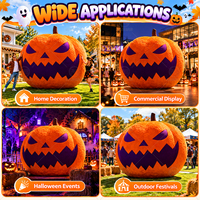 Grande citrouille gonflable hermétique pour Halloween, décoration géante en forme de Jack O'Lantern en peluche pour jardin, centre commercial, festival, Halloween