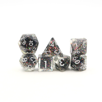 Diskon besar gaya baru Set dadu gaya Modern Resin dadu permainan papan asap hitam berkilau tepi lembut 16Mm