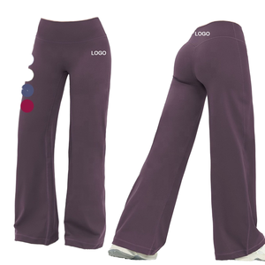 Pantalon de yoga évasé pour femme 2026, doux comme du beurre, respirant, taille élastique, séchage rapide, pour l'entraînement, fabricant OEM - Product Image 1